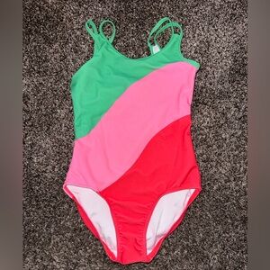 Old Navy Green, Pink, and Red Kids One Piece
